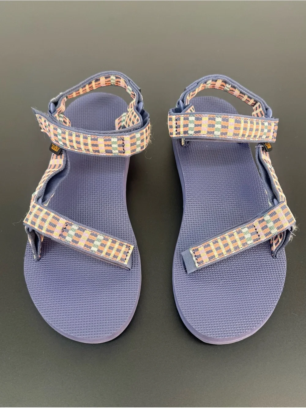 Teva Women Navy and Pink Geometric Strap Sandal Size 10
